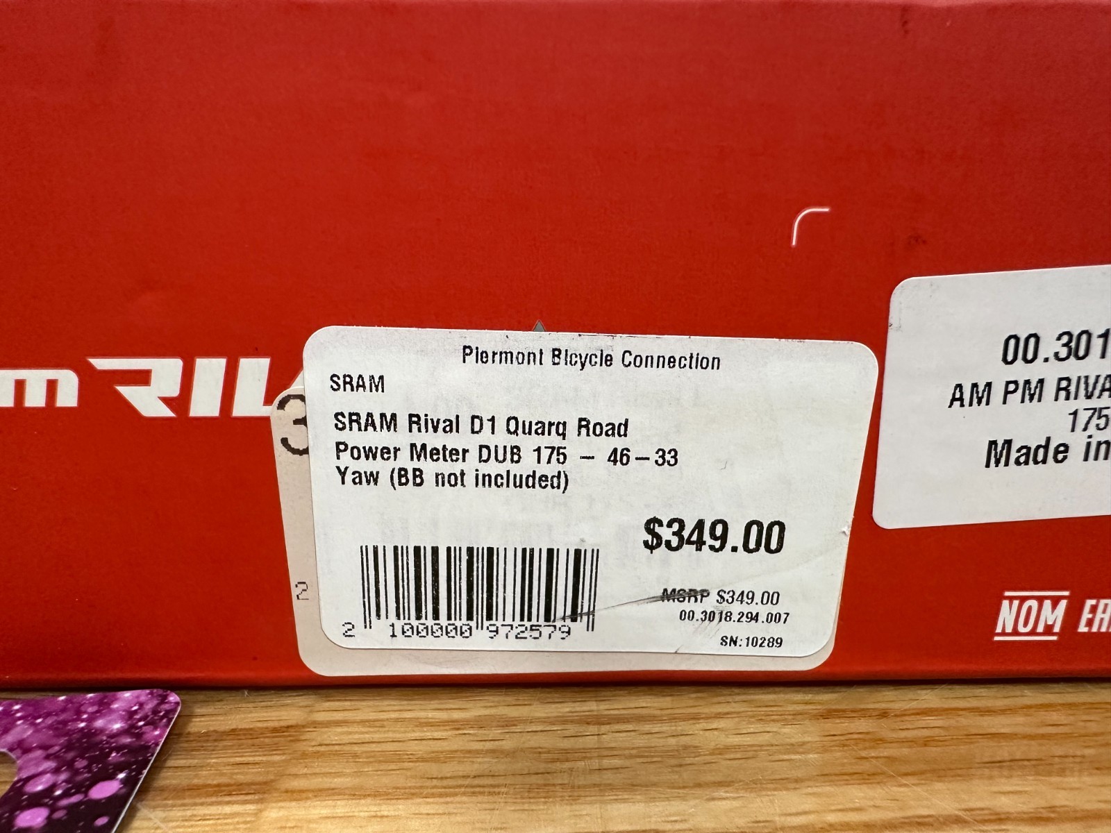 SRAM Rival D1 Quarq Road Power Meter DUB 175mm 46/33 (NO BB) #245