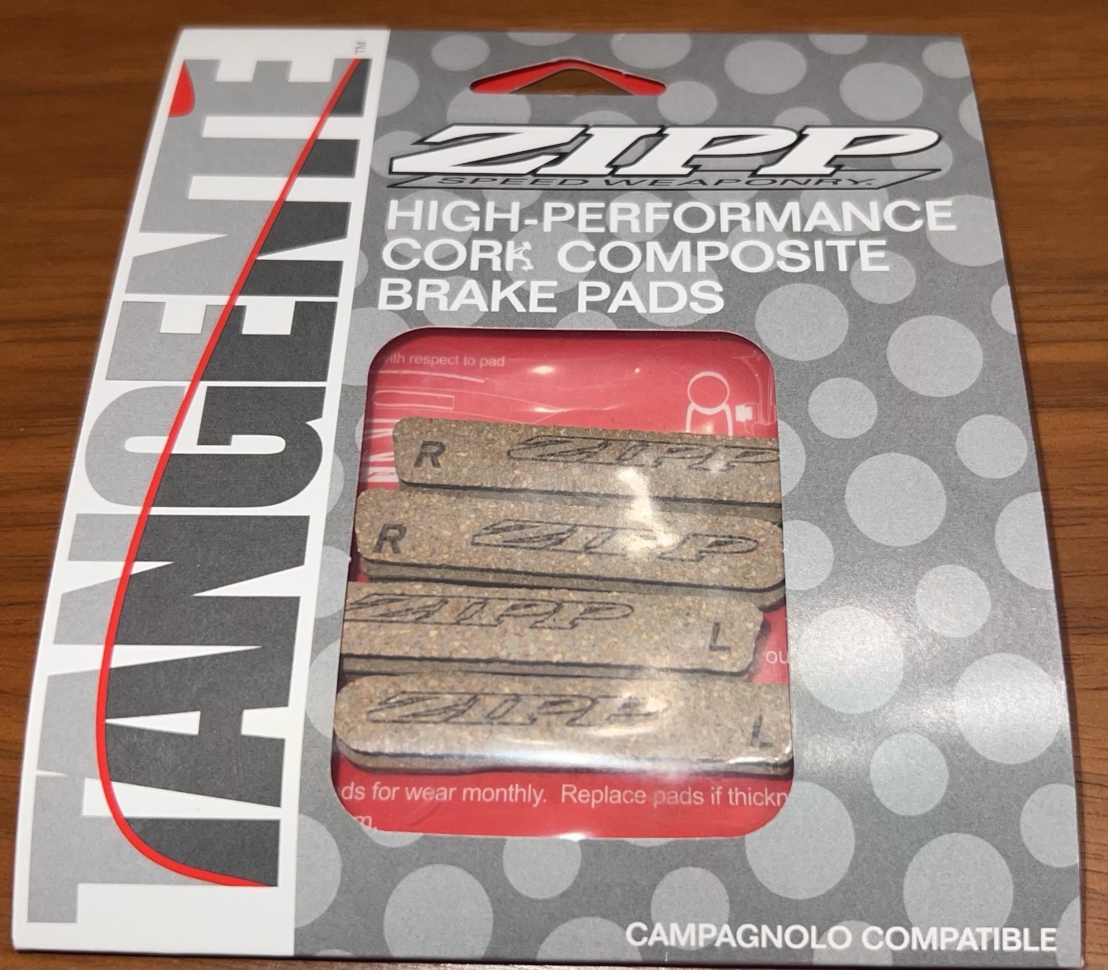 NEW! Zipp Speed Weaponry High-Performance Composite Cork Brake Pads – Campagnolo