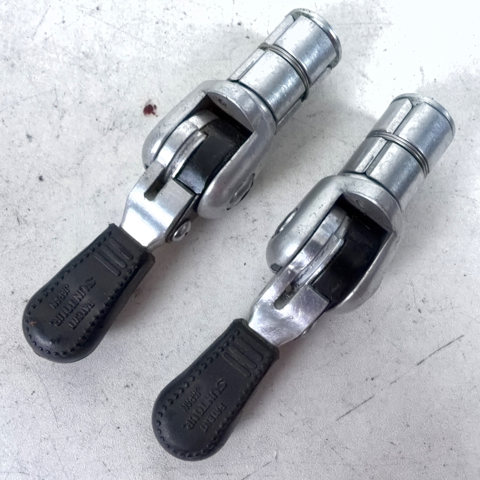 Vintage SunTour Bar End Shifters Barcon Friction Levers Rubber Grips Japan