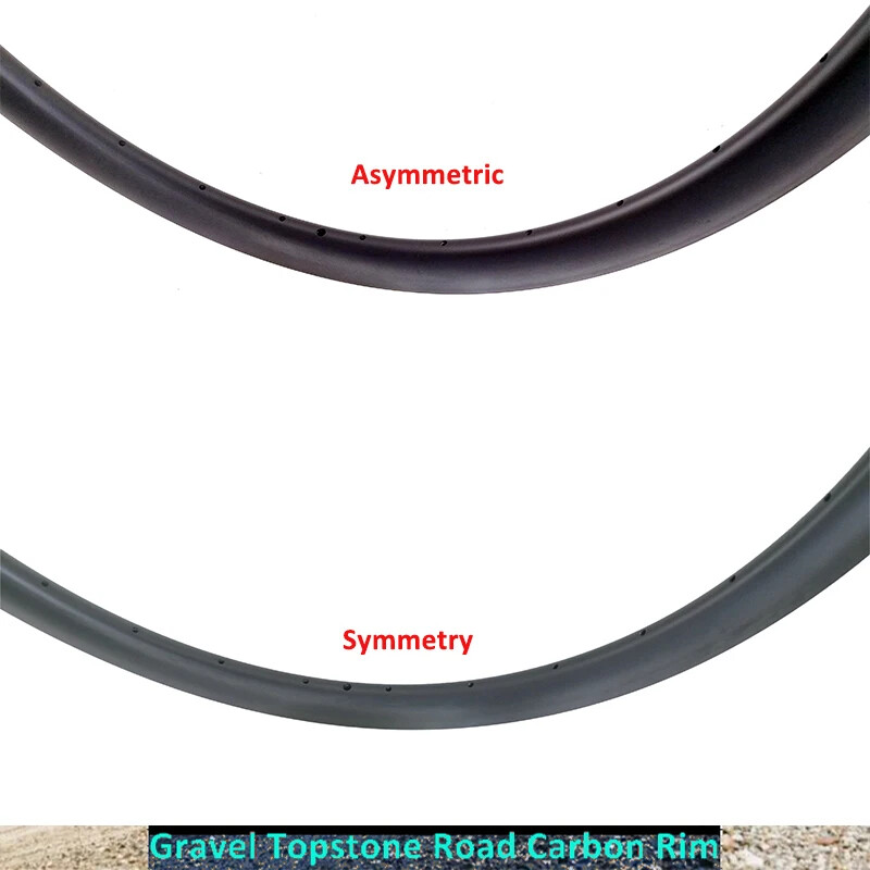 700C Gravel Road Bike Carbon Rim Tubeless Clincher Bicycle Rim 28 32H 30x30mm