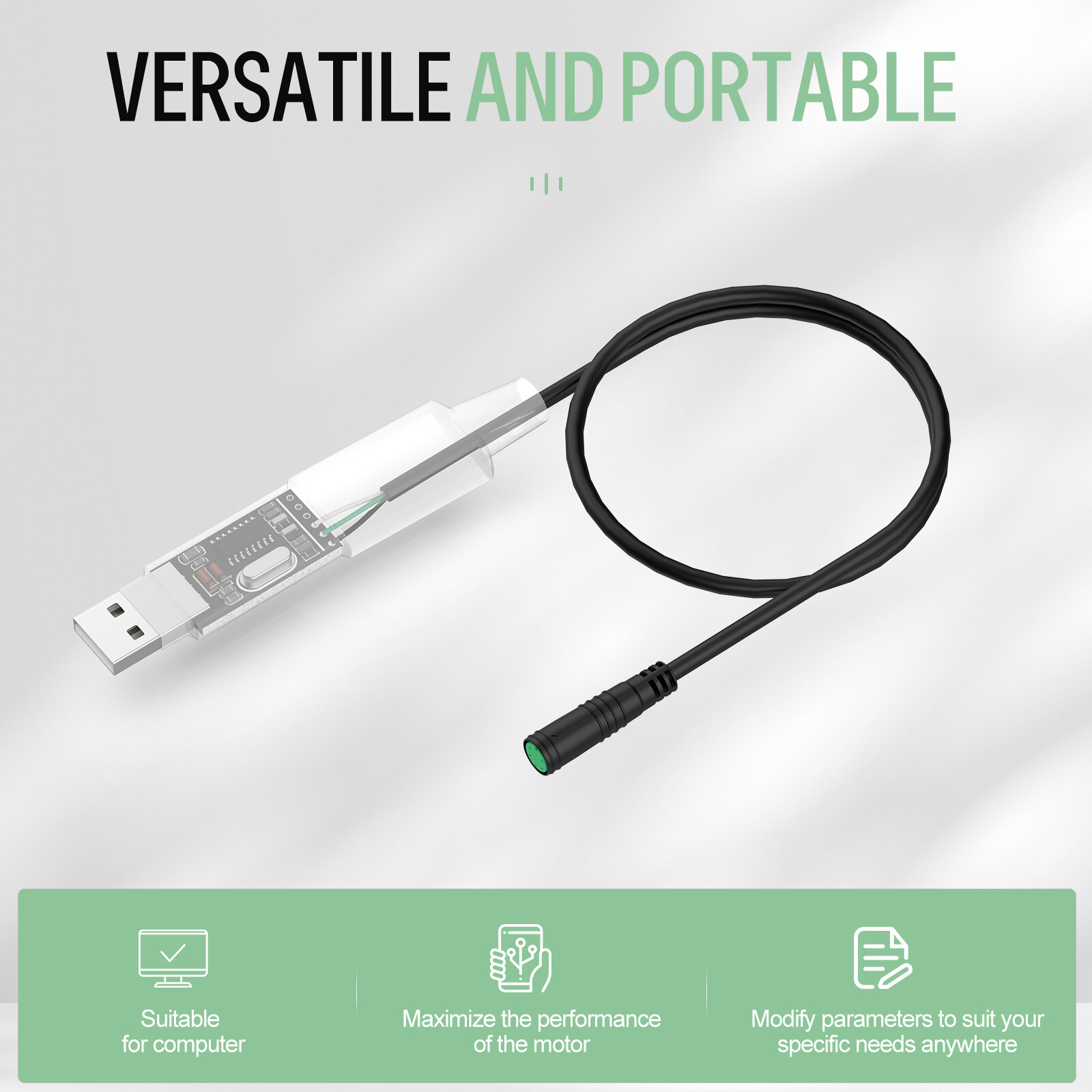 BAFANG USB Programming Cable Wiring for UART Mid Drive Motor BBS01B BBS02B BBSHD