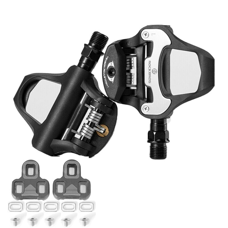 ROCKBROS Road Bike Self-lock Pedals 2pcs/set With SPD-SL/LOOK KEO Cleat 2 Sealed
