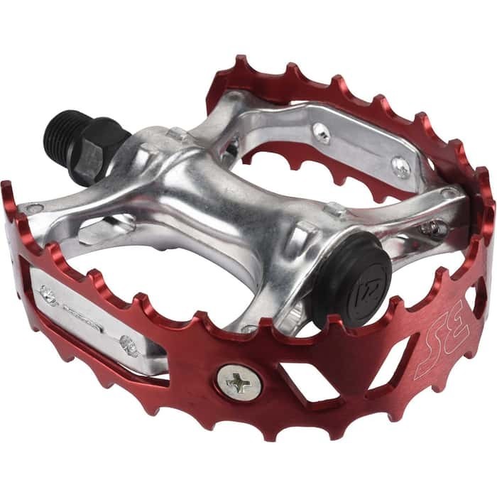 SE Bikes Bear Trap Platform Pedals 9/16 Pair of Red SE Racing BPR