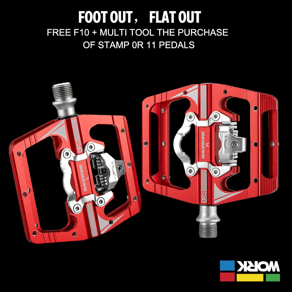 Mountain Bike Clipless Pedal Set Single Side Clip Compact Double Function