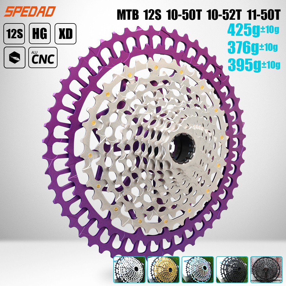 SPEDAO 12S MTB Cassette 10-52T 10-50T 11-50T XD HG Freewheel Lightweight CNC