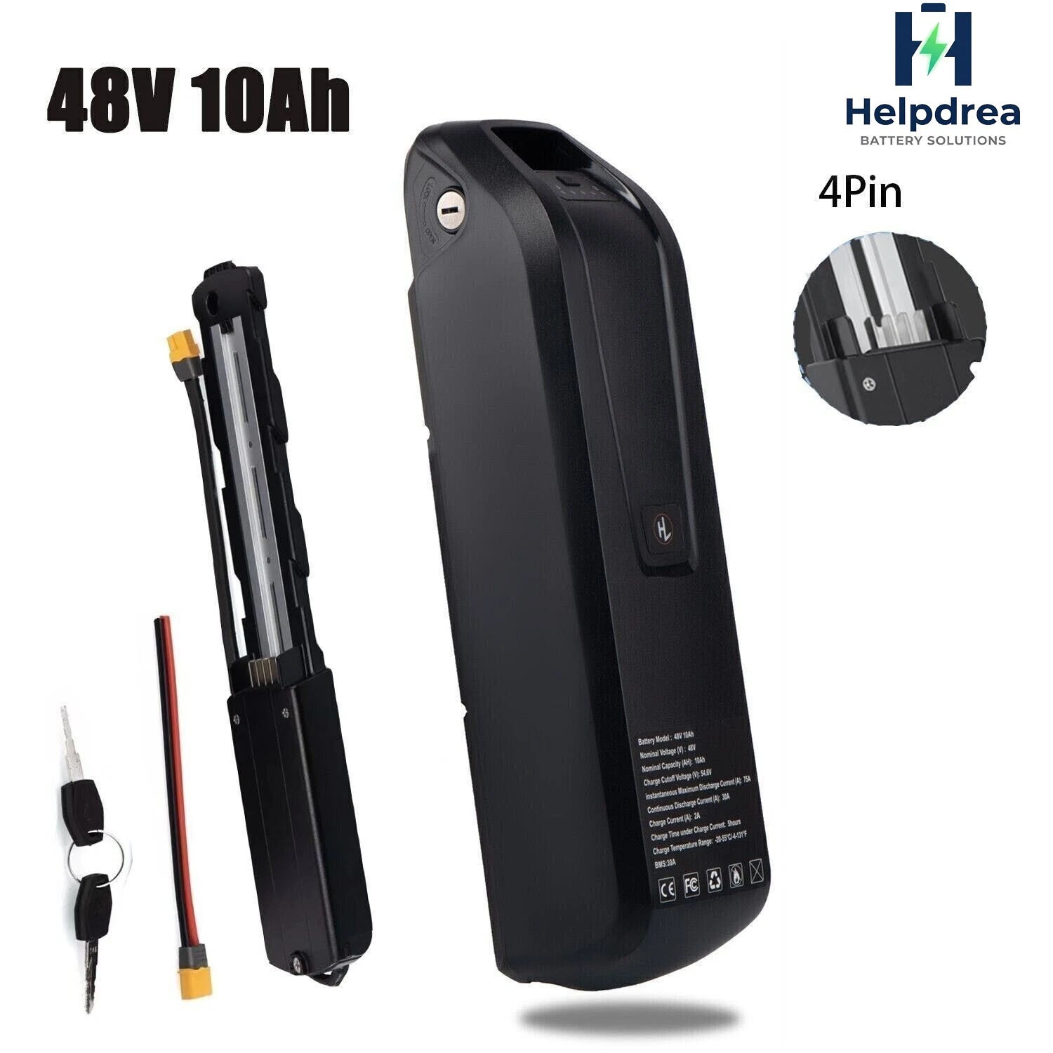48V Hailong Lithium Battery for 200W – 1500W Ebike Electric Bike Bicycle 30A BMS