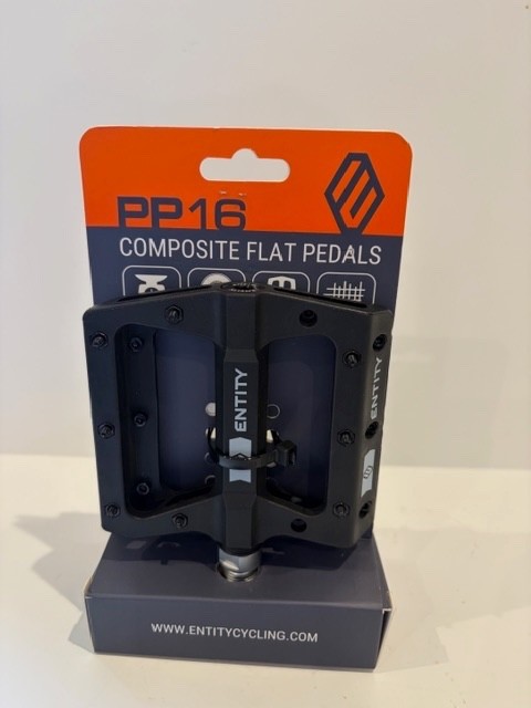Entity PP16 Composite Flat Black Bike Pedals – Durable and Lightweight