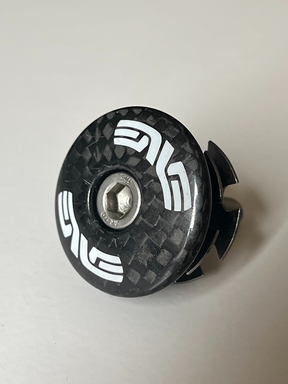 Original Enve Composites Carbon Top Cap Gloss Carbon Weave White Logo NEW