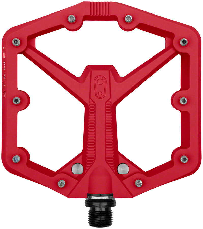 Crankbrothers Stamp 1 Gen 2 Pedals – Platform, Composite, 9/16″, Red, Large