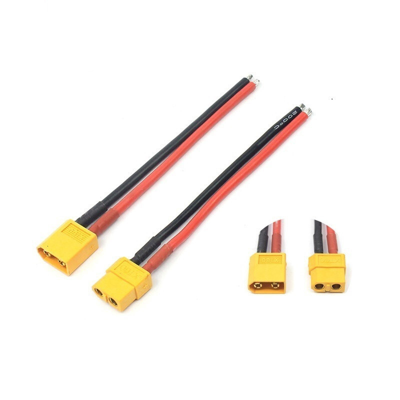 Ebike Battery XT60 Extension Cable Wiring 10cm Anderson Bullet T-port Plug 14AWG