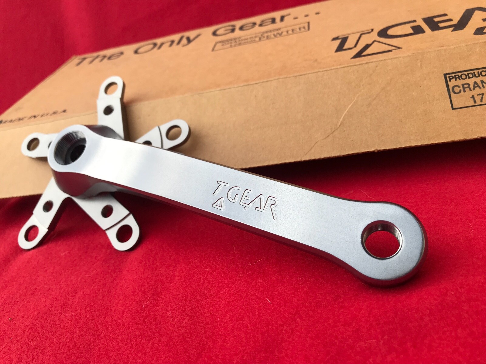 NOS TGEAR Cult T-GEAR crank arm crank vintage old school MTB PEWTER 175 1xright