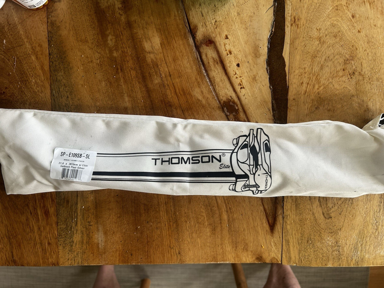 Thomson Elite Setback Seatpost: 31.6 x 367mm Silver