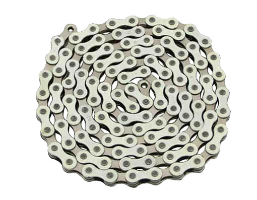 Bicycle Chain 1/2″ x 1/8 x 112 Links White/Chrome BMX Cruiser Lowrider Bikes
