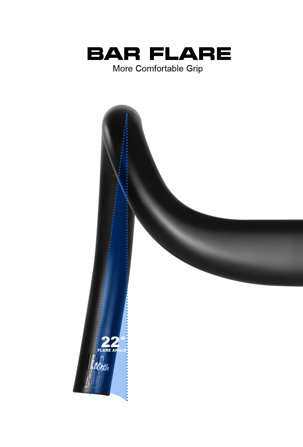 Carbon Gravel Bike Handlebar Internal Cable Integrated Handle OD2 DI2 Drop Bar