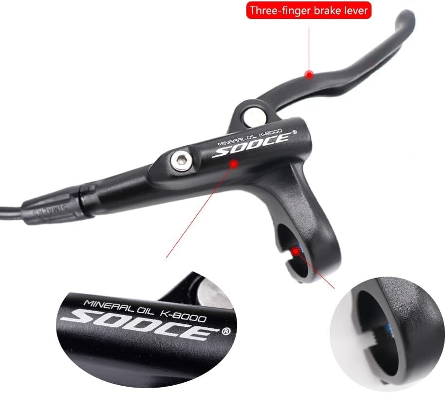 Hydraulic Disc Brake Set for Mountain Bike Left Front 1000mm Right Rear 1700mm