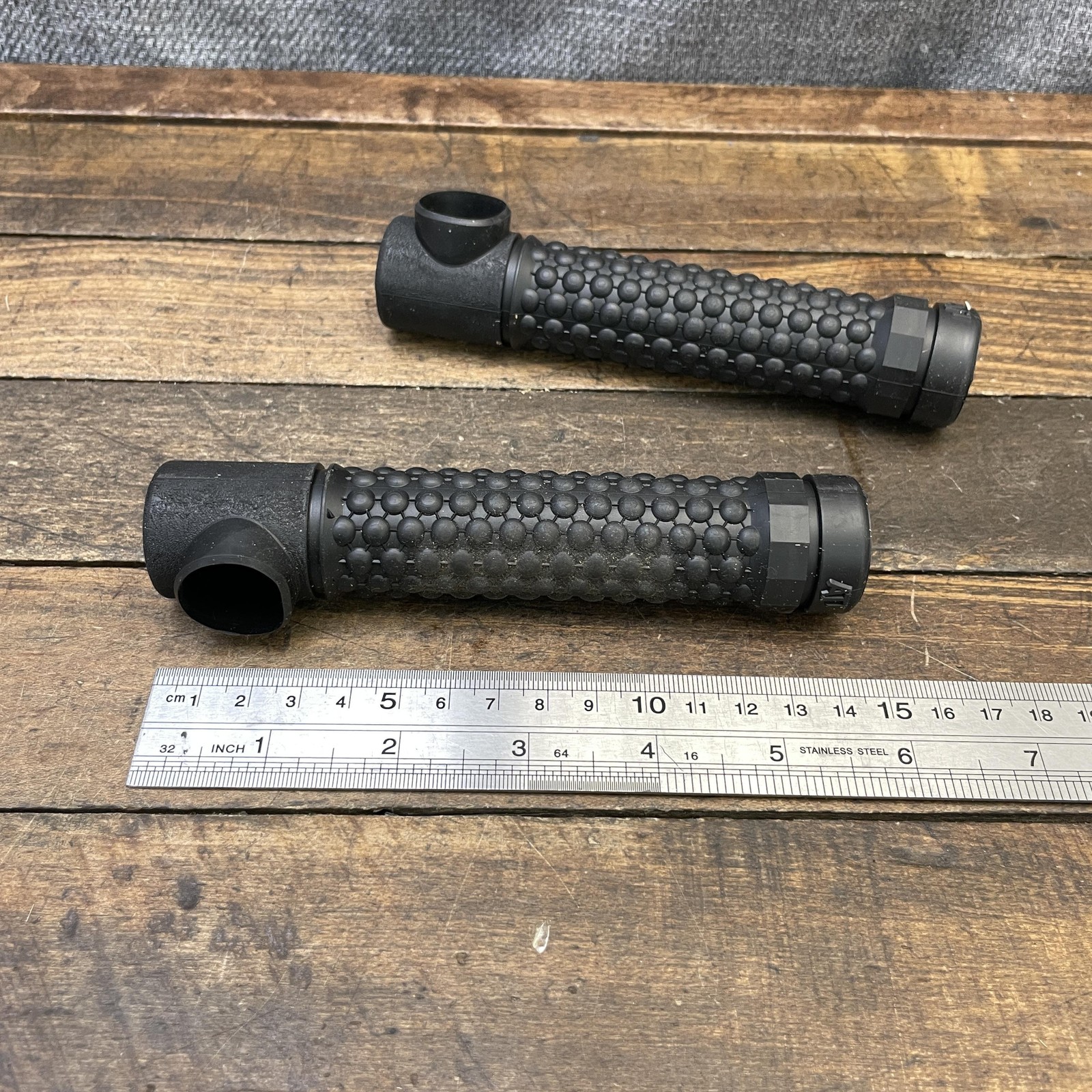 Vintage ATI Bar End Glove Handlebar Grips Decal Black ISO-Grip NOS MTB USA Pair