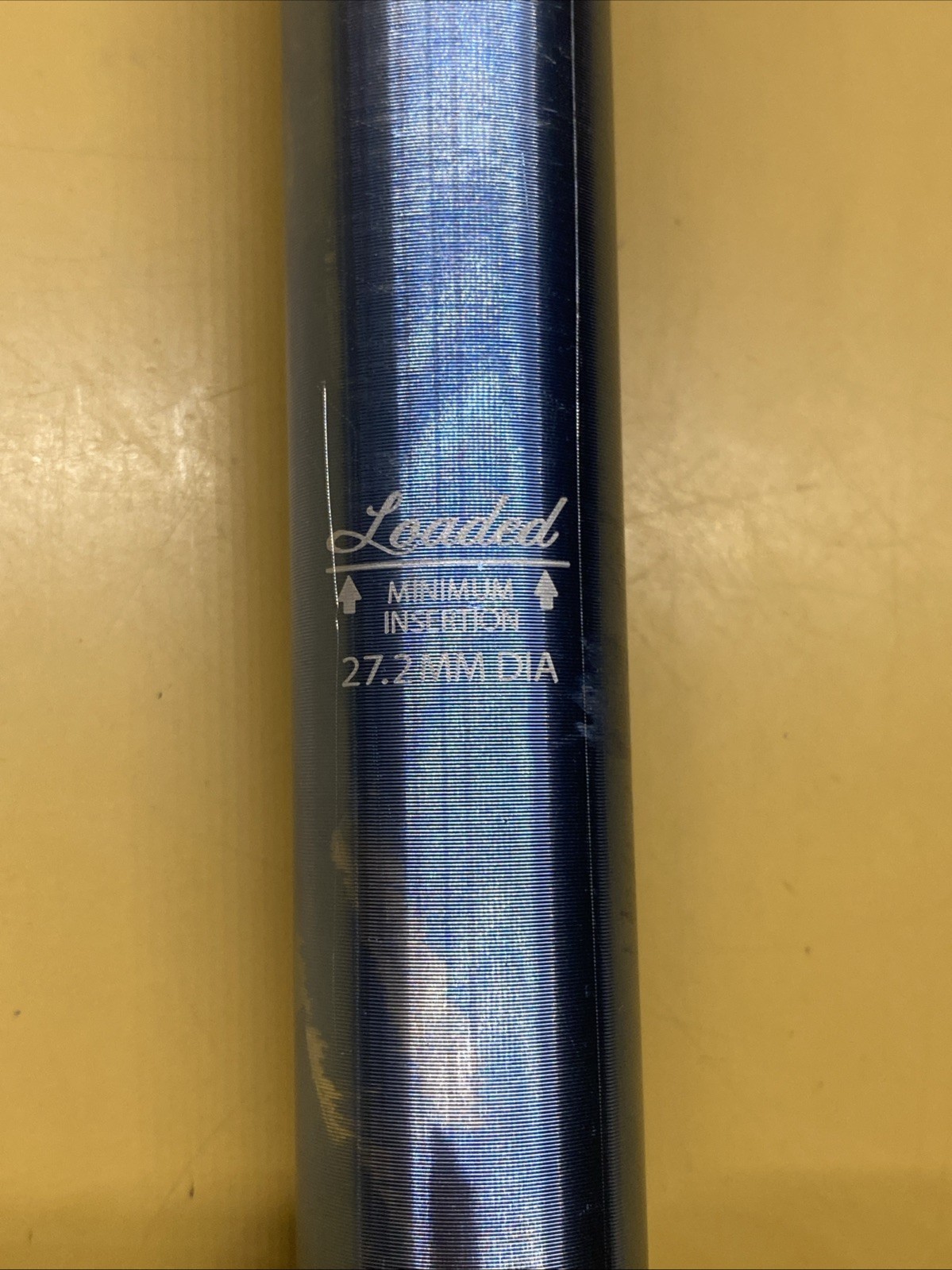 Light Blue(Faded) Silver Loaded Precision Aluminum 27.2 x 400m Straight Seatpost