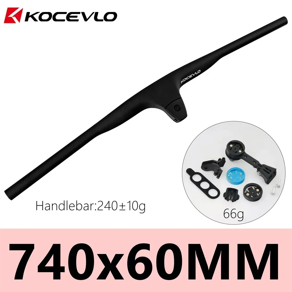 Carbon XC MTB Integrated Cockpit -17 Degree 28.6mm Steerer 740mm Flat T-Bar
