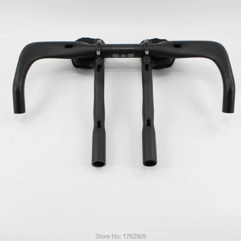 Road Bicycle Triathlon Matte Full Carbon Fibre Extended Rest Handlebar