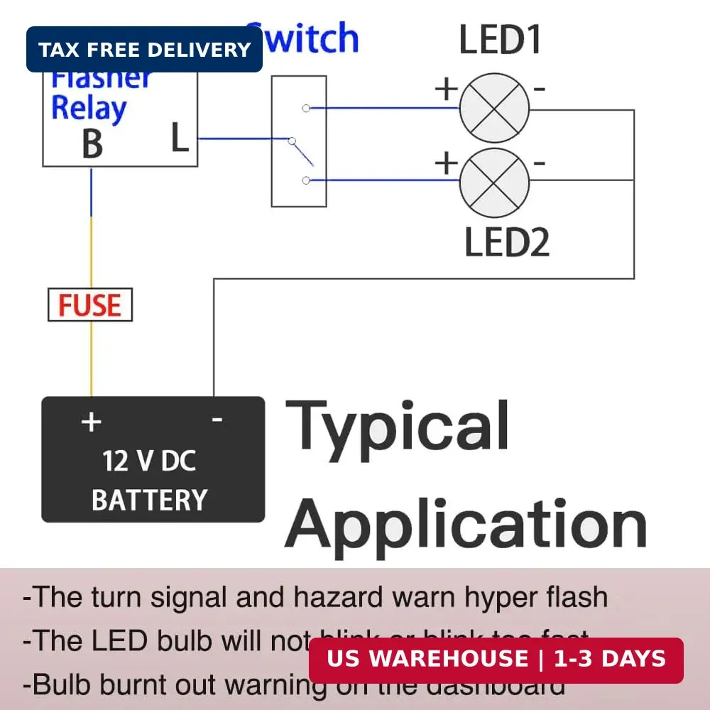 Gebildet 12V Speed Adjustable 2 Pin Direct Replacement Compatible LED Electronic