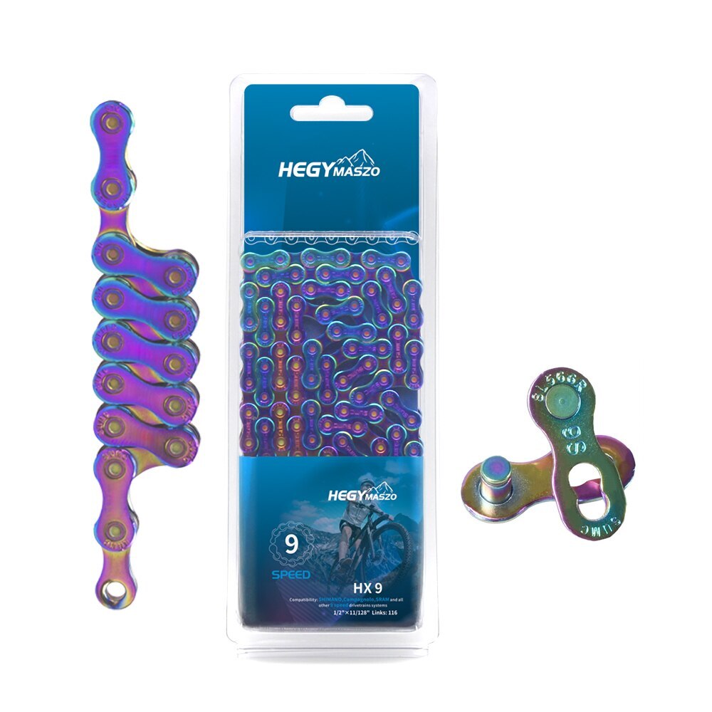 For Shimano 9 Speed KMC X9 HEGY/SUMC Mountain Bicycle 116L MTB Road Bike Chain