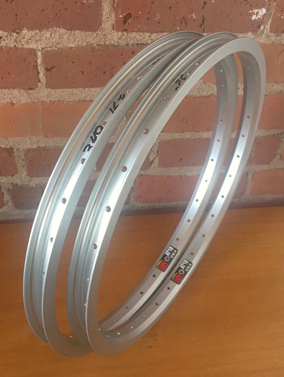Sun AT-18 Bicycle Rims 16 x 1 3/8″ 349 32 Hole NOS New Made in the USA Brompton
