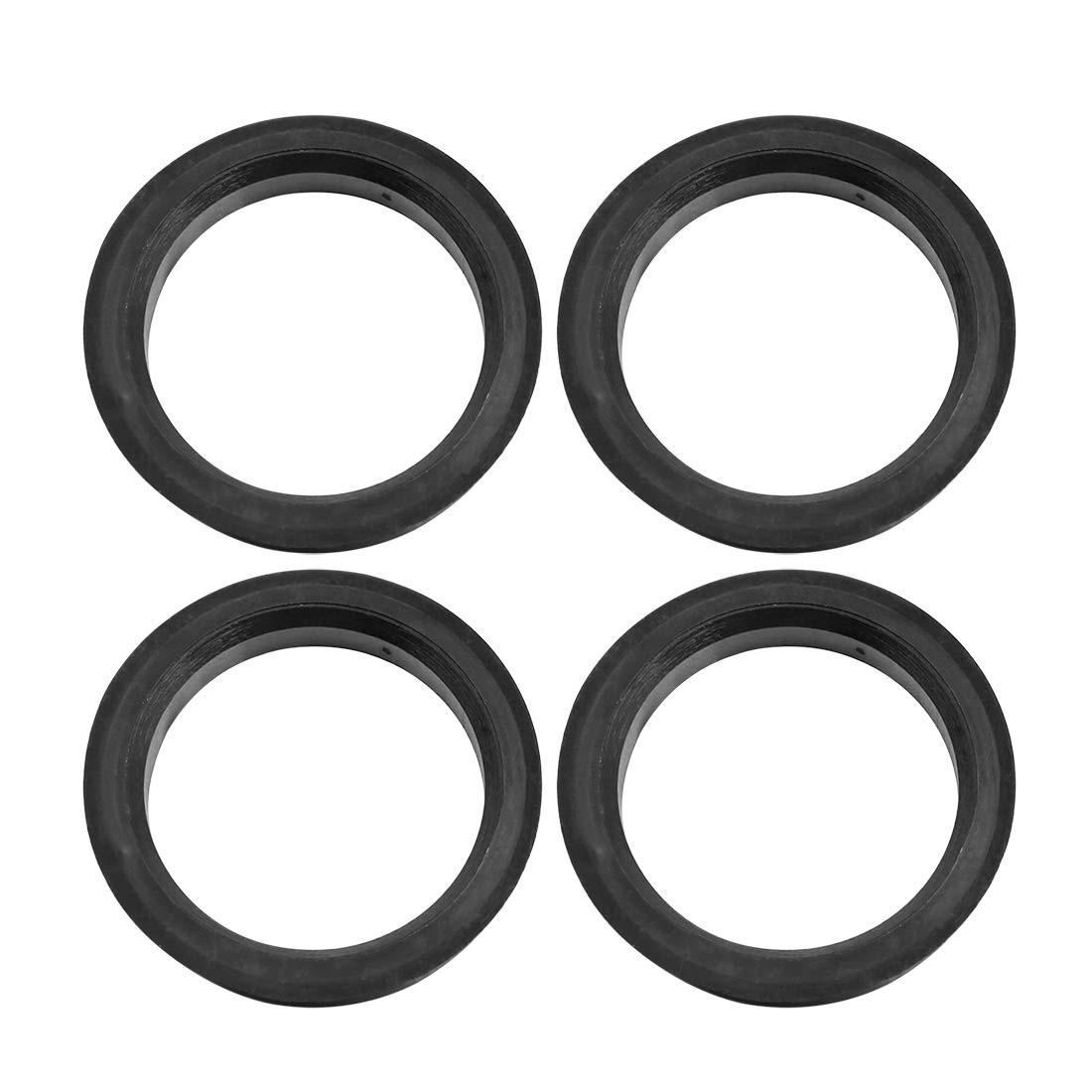 X AUTOHAUX Hub Rings 73.1 to 58.1mm Black Plastic 4pc