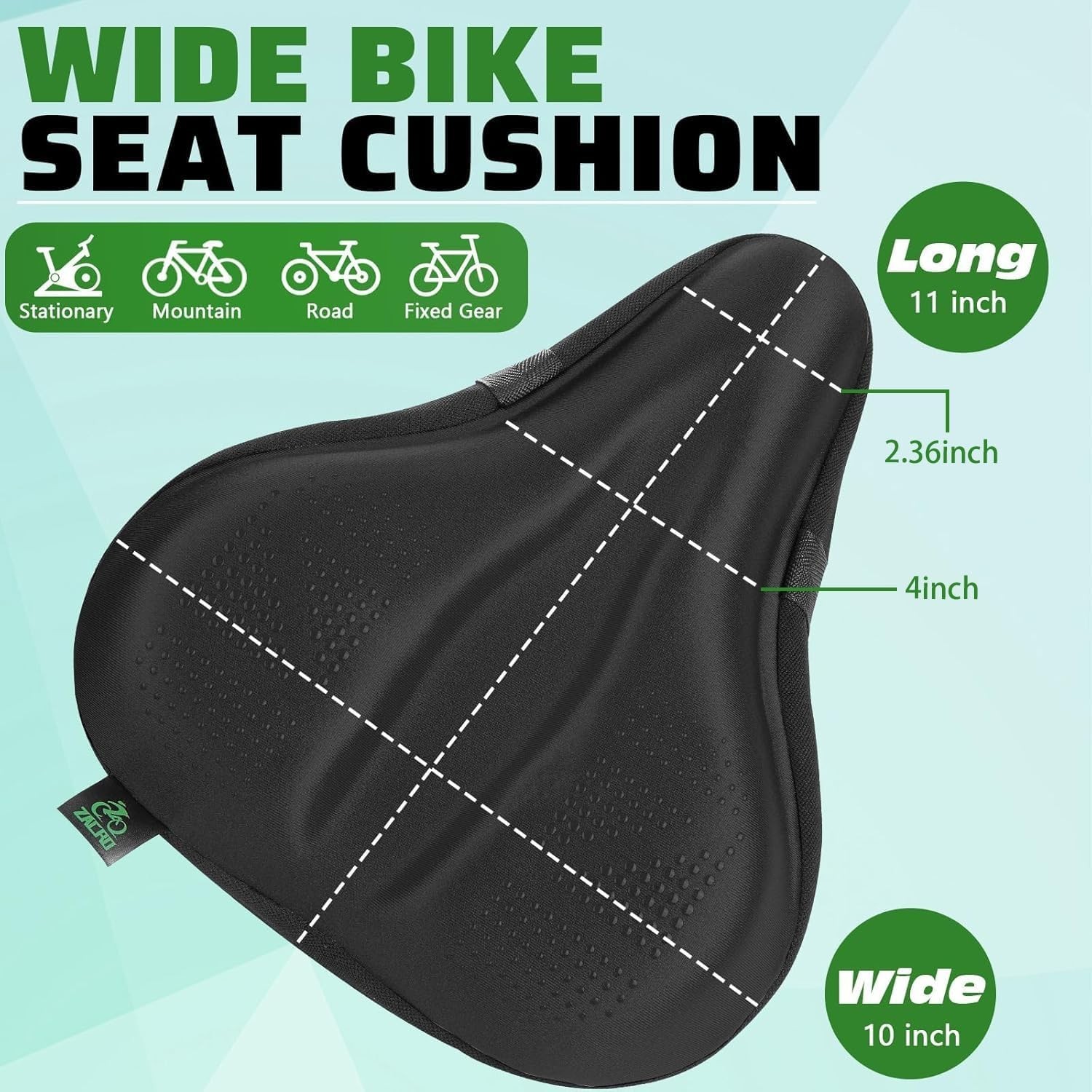 Bike Seat Cushion – Padded Gel Bike Seat Cover for Men & Women, Padding Bicyc…