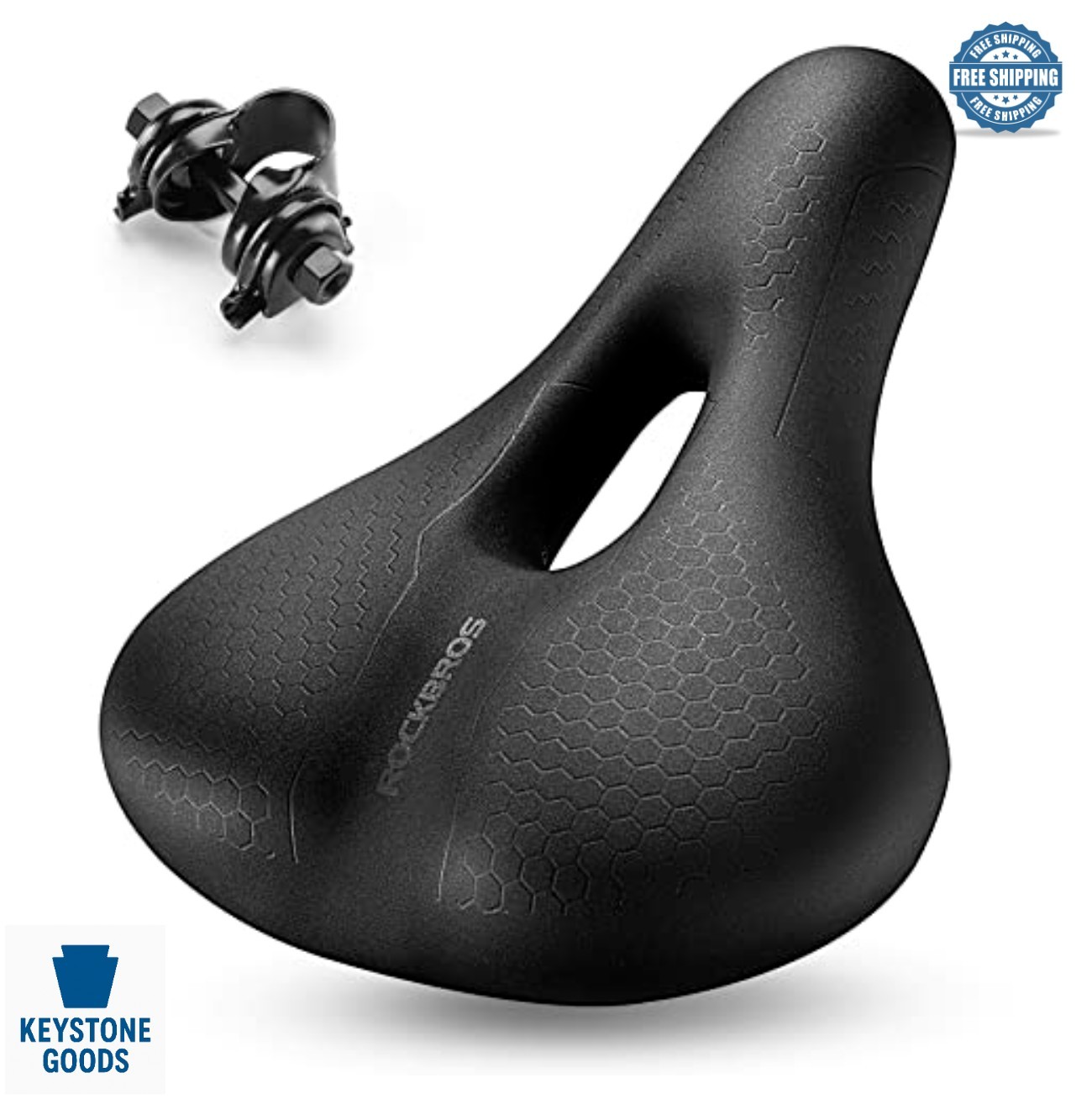 Bike Seat Memory Foam Comfortable Saddle for Road Mountain Bike Waterproof