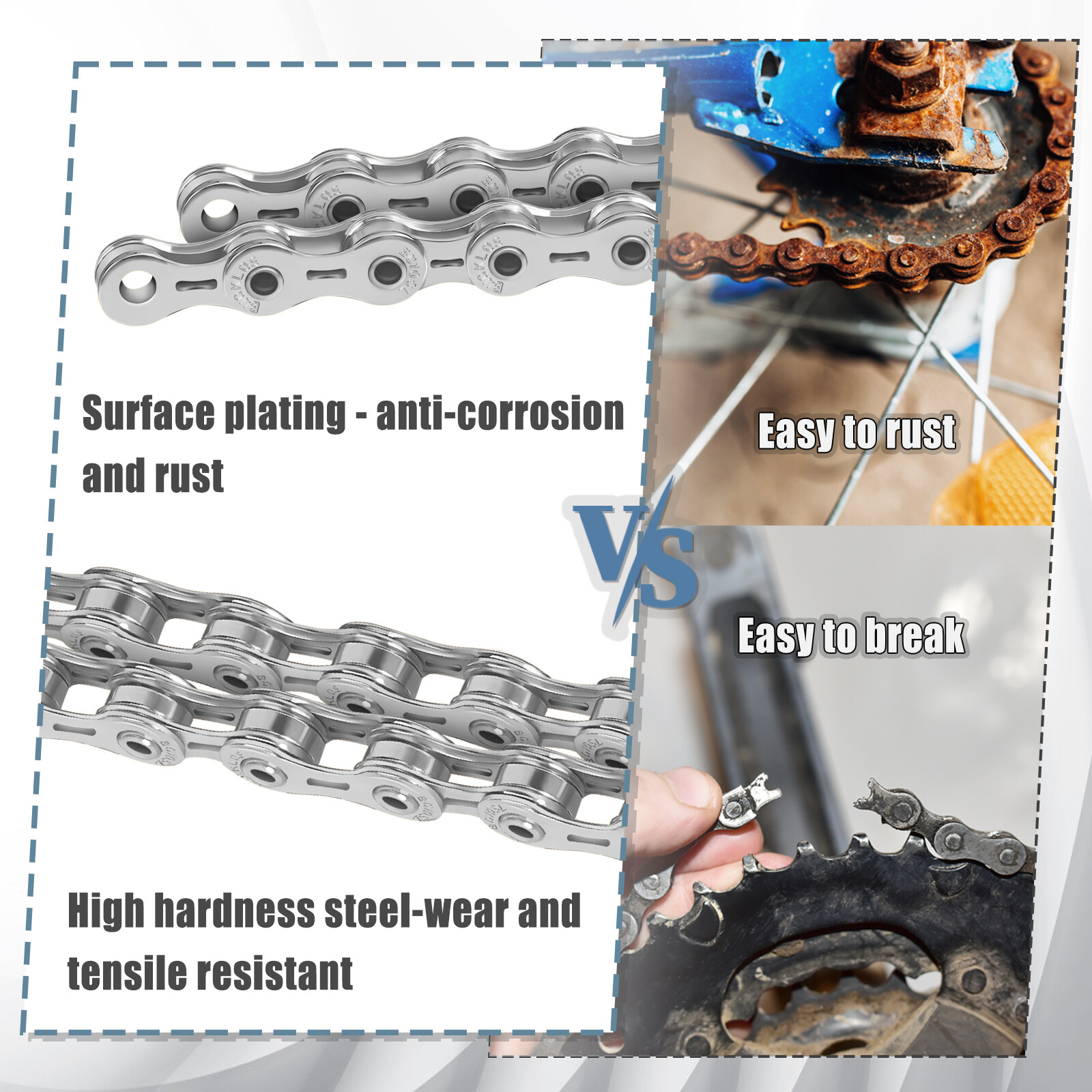 8/9/10/11/12 Speed Chains fit Shimano SRAM KMC 116/126L Road Bike MTB BMX Chain