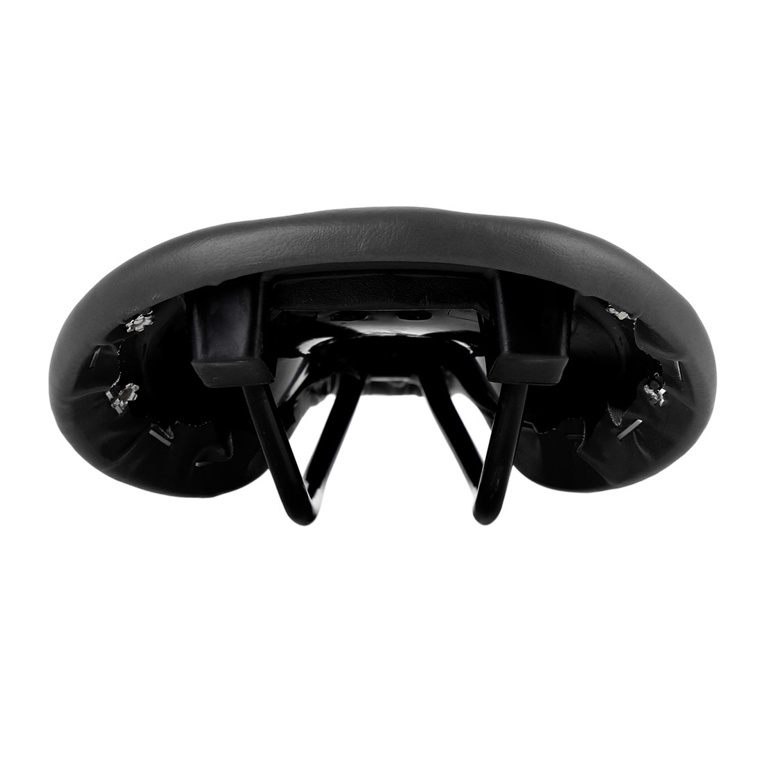 27x15x7cm bicycle saddle black PU leather short seat with rivets
