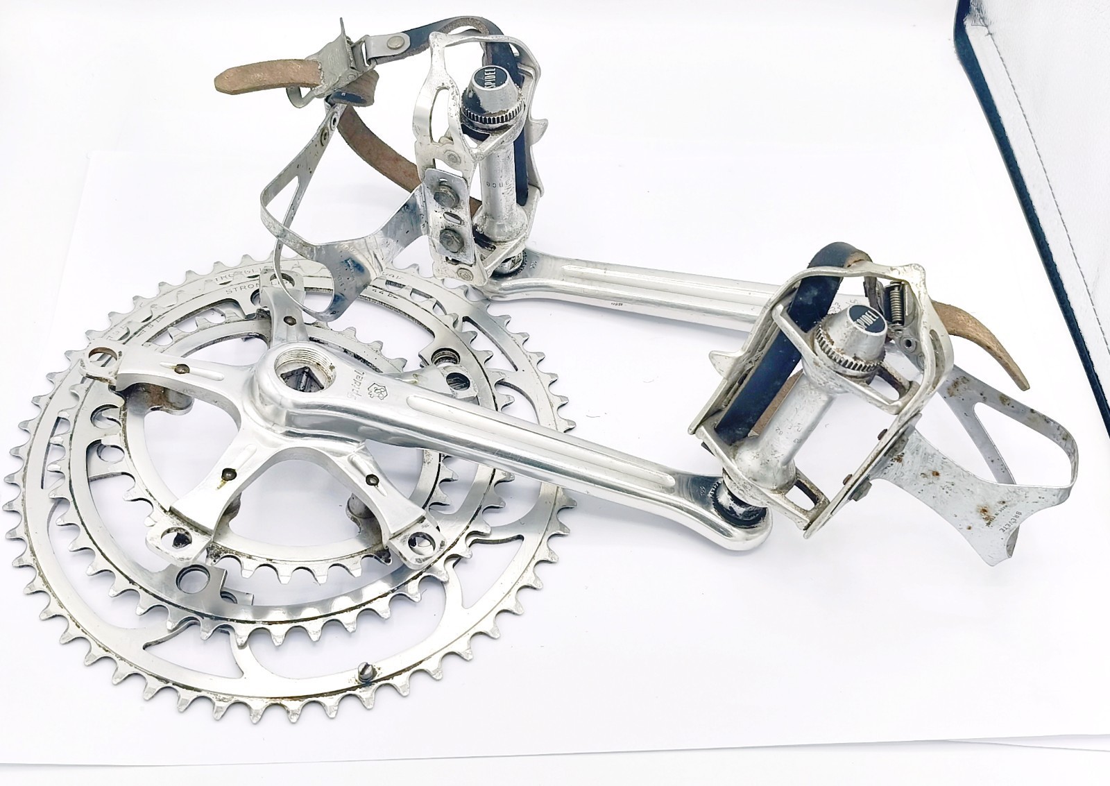 Stronglight 106 Spidel Triple Crankset 54 44 32 Vintage Pedals Christophe Bike