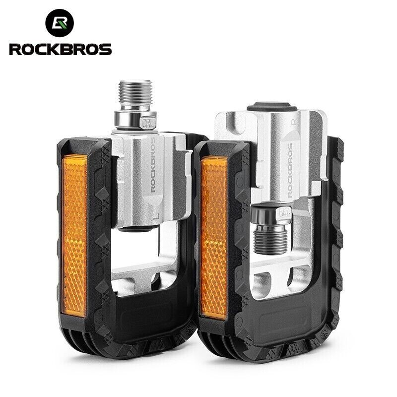 ROCKBROS Folding Bike Pedals MTB Road Pelin Pedals 2Pcs Anti-Slip Quick-Release