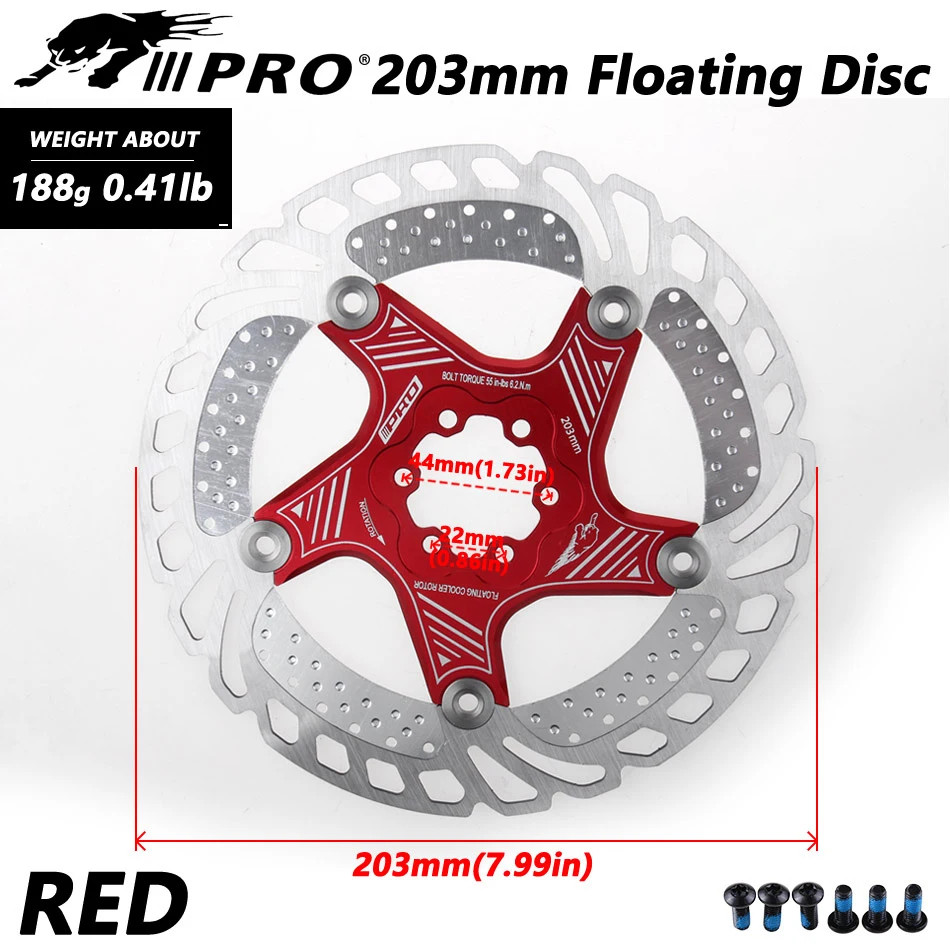 MountainBike MTB DH 6inch 160/180/203mm Cooling Disc Heatdissipation Brake Rotor