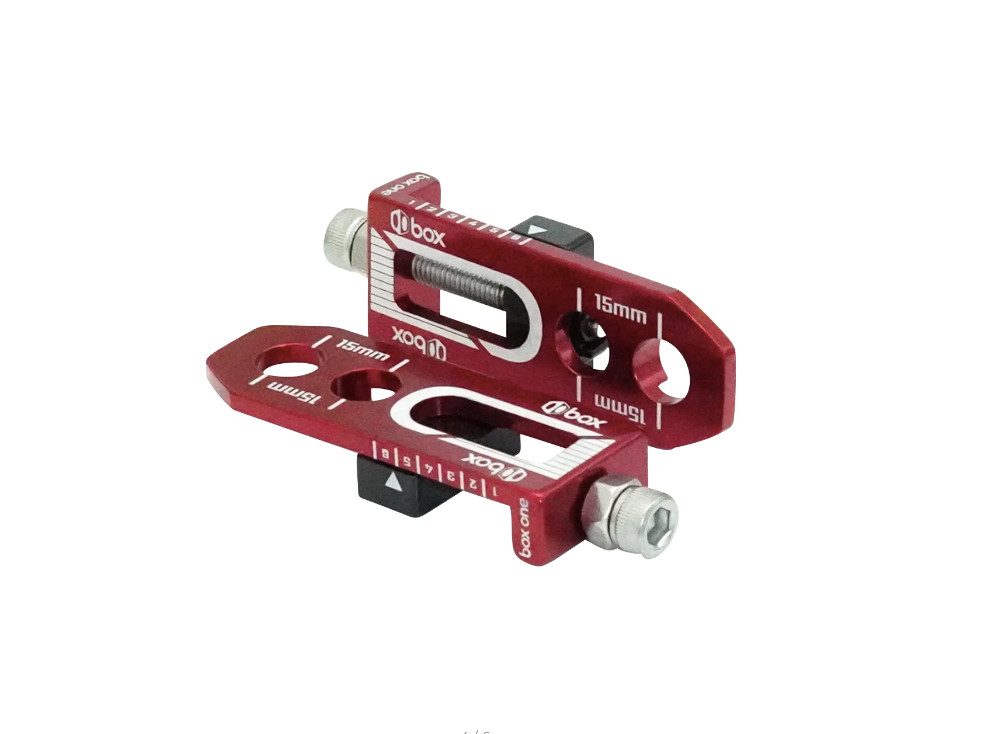 BMX Box Components One Bike Bicycle Chain Tensioner – 10mm x 2 Axle Hole – Red