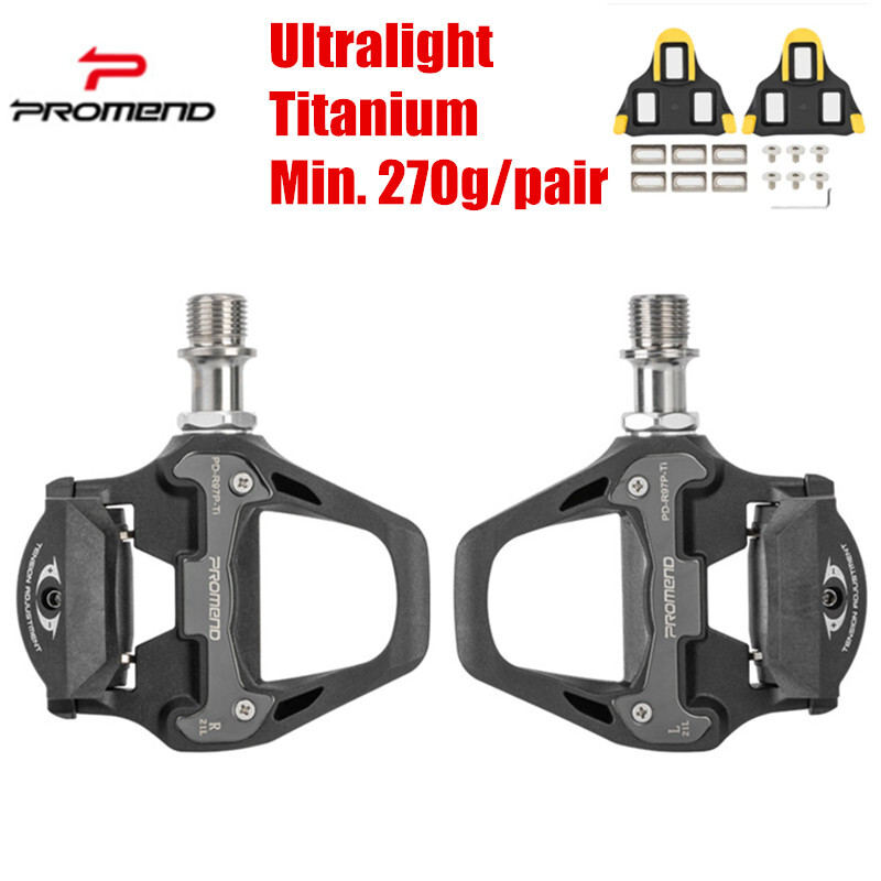 Promend Ultralight 217g Titanium Road Bike Self-lock Pedals Bicycle Lock Pedals