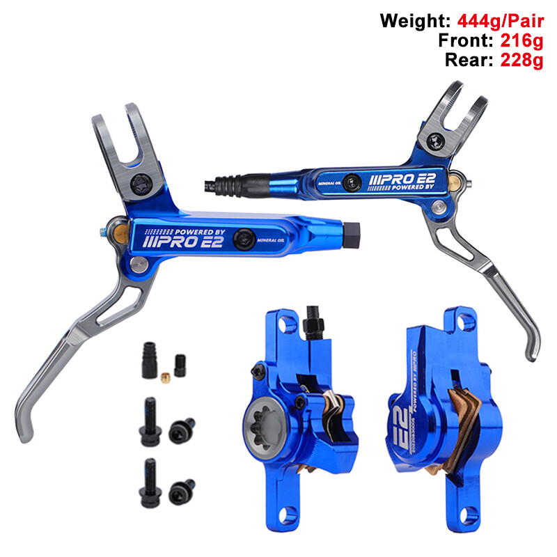 Mountain Bike Hydraulic Disc Brake Lever Set 2-Piston 800/1550mm Front/Rear/Set