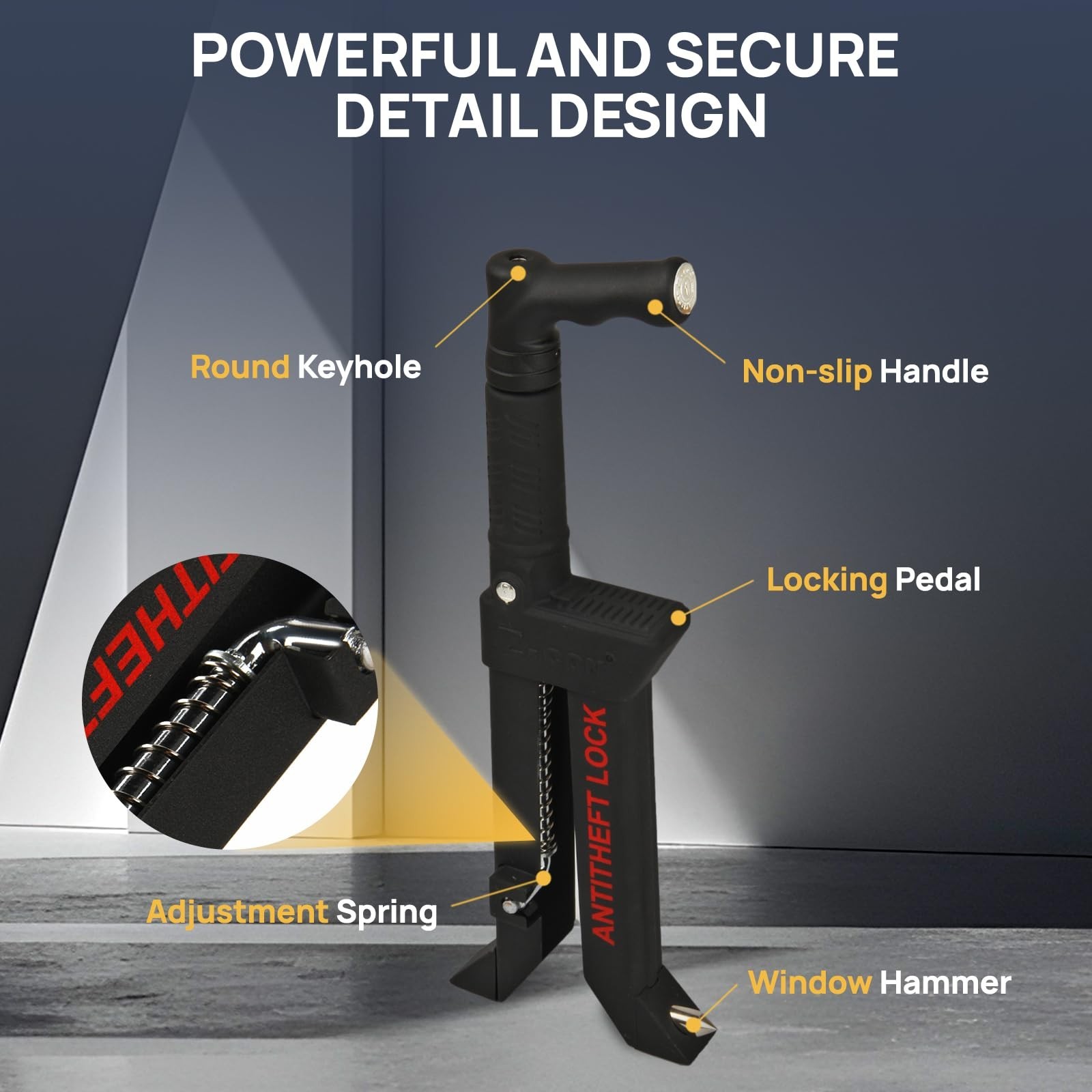 Brake Pedal Lock, Car Anti Theft Device Clutch Lock, Retractable Car Heavy Du…
