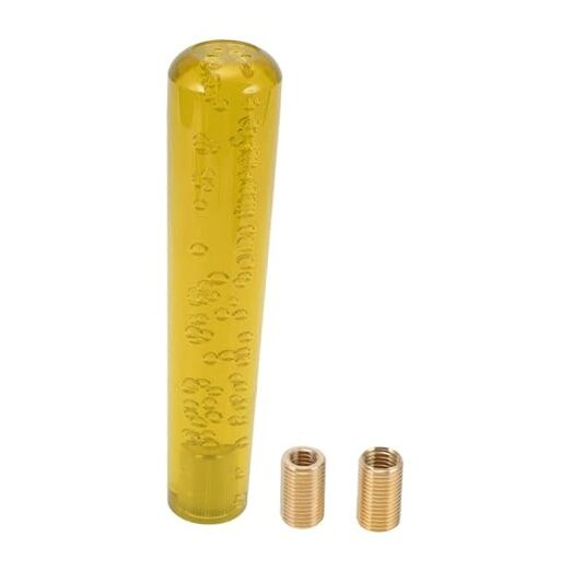 Cylindrical Crystal Shift Knob—Universal Gear Shifter—20cm Yellow—Aluminum