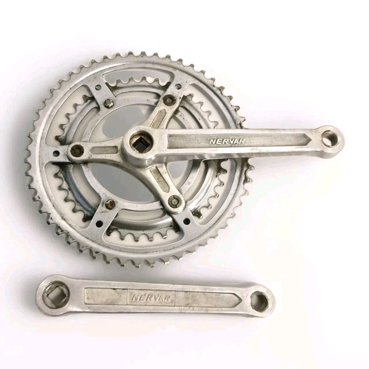 Vintage Nervar double 50/42 road bike crankset – Crankset for old road bikes