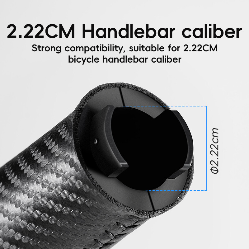 ROCKBROS Bicycle Carbon Pattern Handle Leather Standard Ergonomic Soft Durable