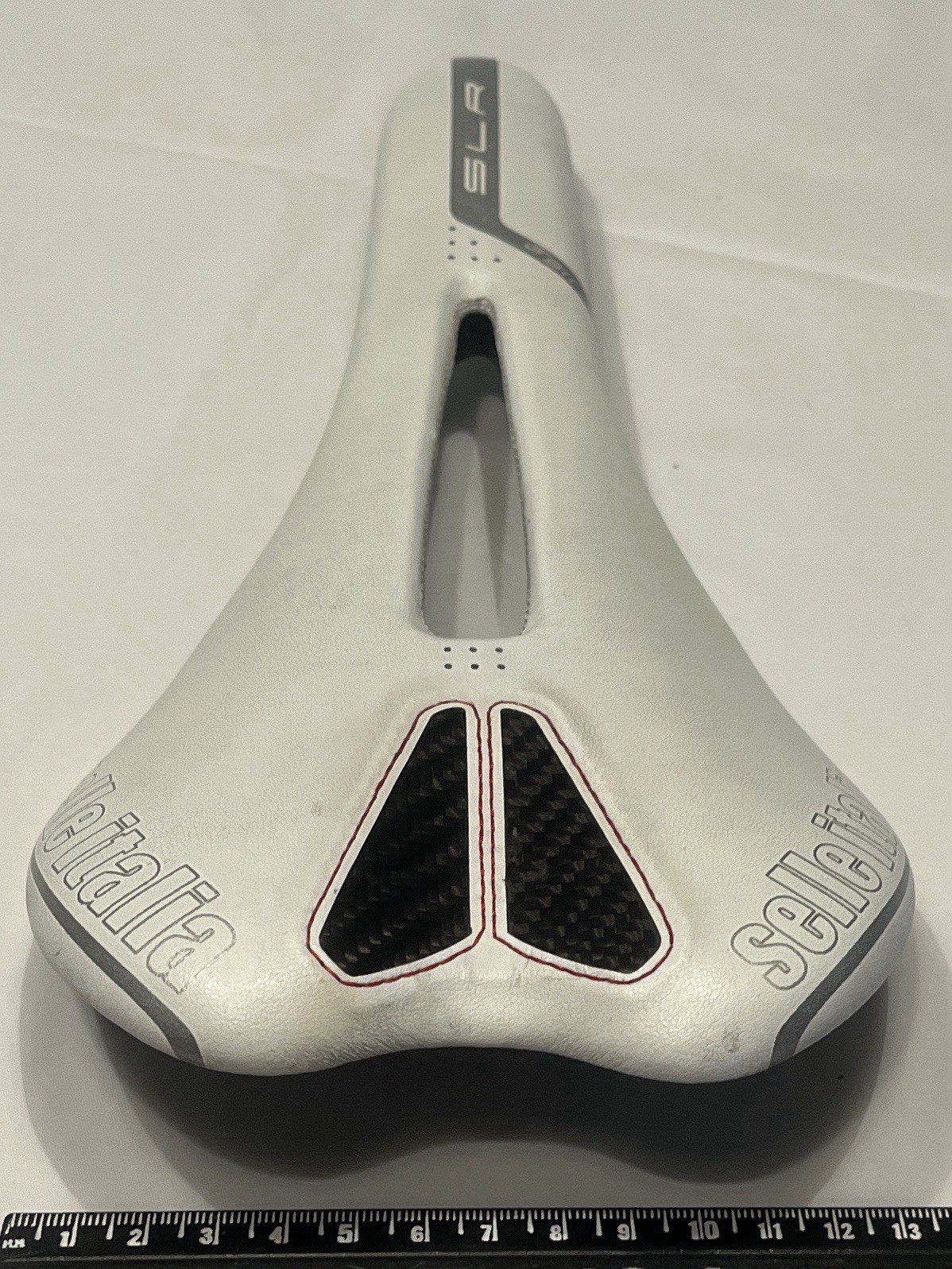 Selle Italia SLR Saddle White Carbon Fiber 124g 275mm x 130mm