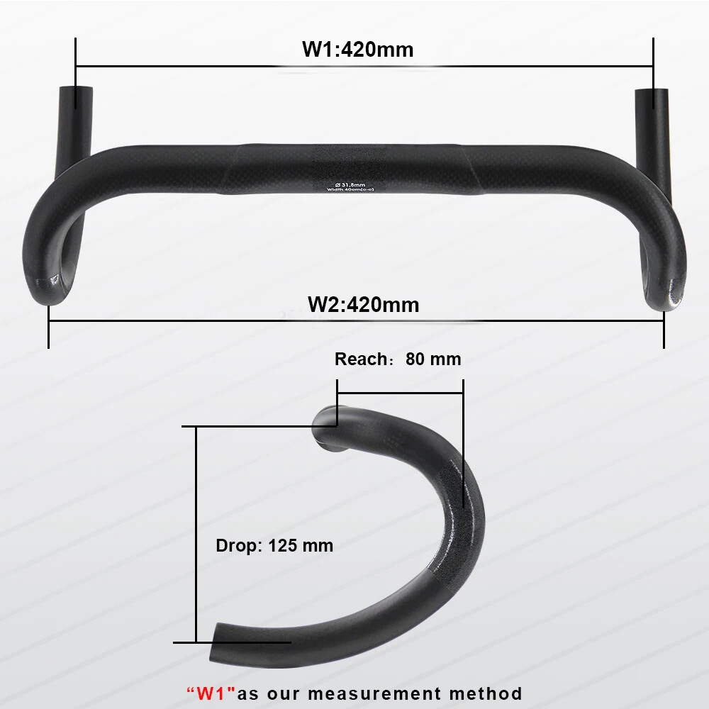 Carbon Road Bike Flats Handlebar Racing Bicycle Speed Handlebar 400/420/440mm