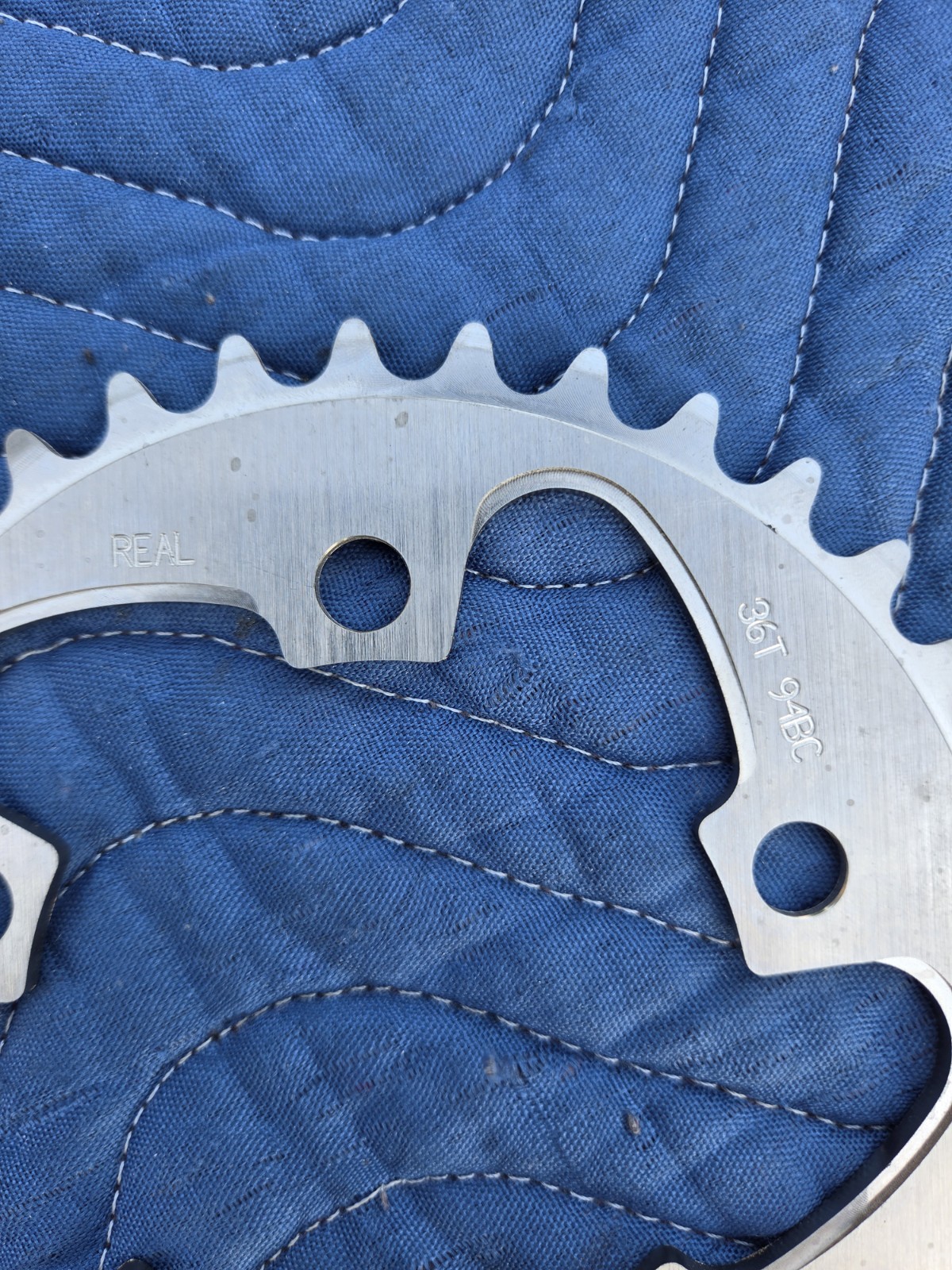 Vintage Real 7075 Chainring 36T 94mm BCD NOS New Silver Bike CNC Made In USA MTB