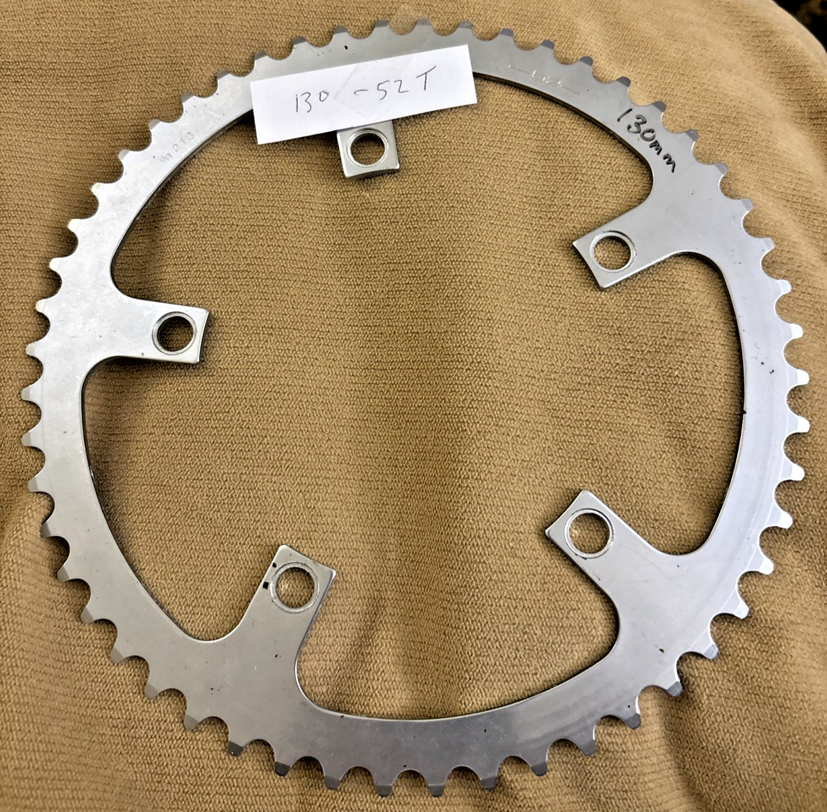 Steel 52T Bike Chainring / 130BCD / 5 Hole