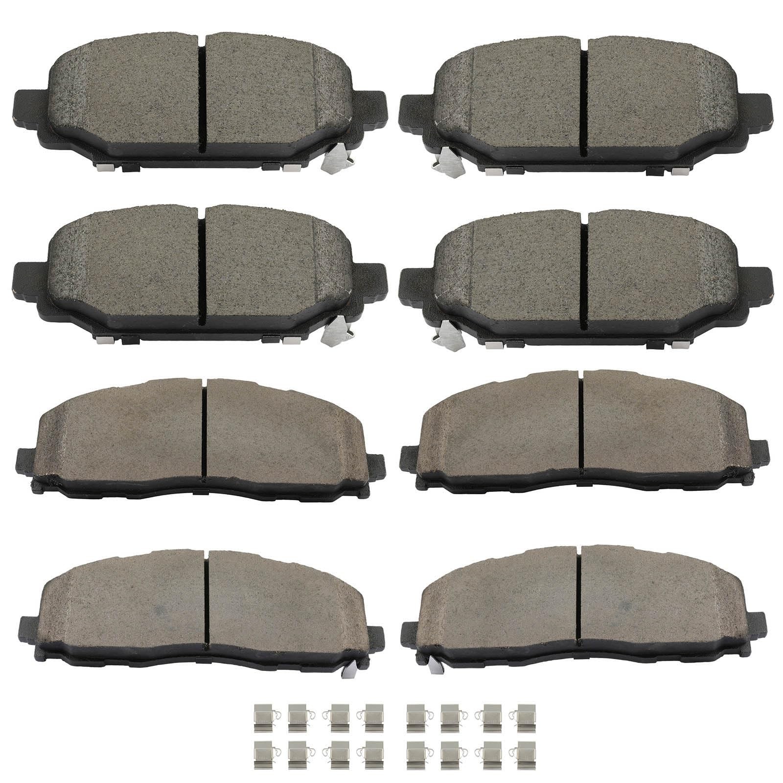 Scitoo D2172 D2177 Ceramic Brake Pads Sets W/Hardware Replacement For Jeep For