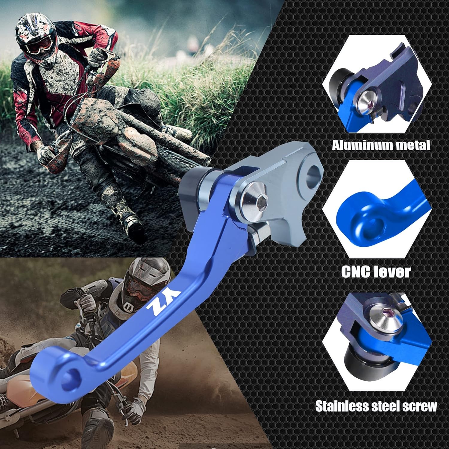 CNC Billet Foldable Pivot Clutch Brake Lever for YZ125 YZ250 2015-2022