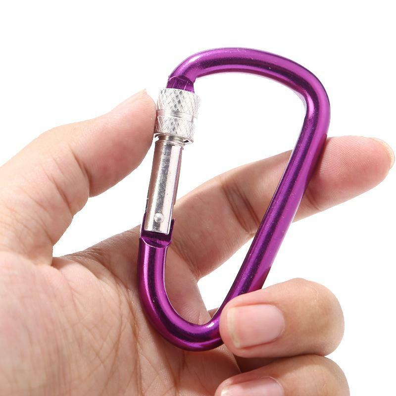 (5 PACK) 3″ HOOKS Aluminum Light Snap Carabiner D-Ring Clip Hiking Camping mini