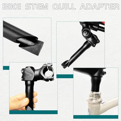 Stem Riser Adapter Aluminum Bike Fork Stem Quill Riser 25,4 x 150 mm Black