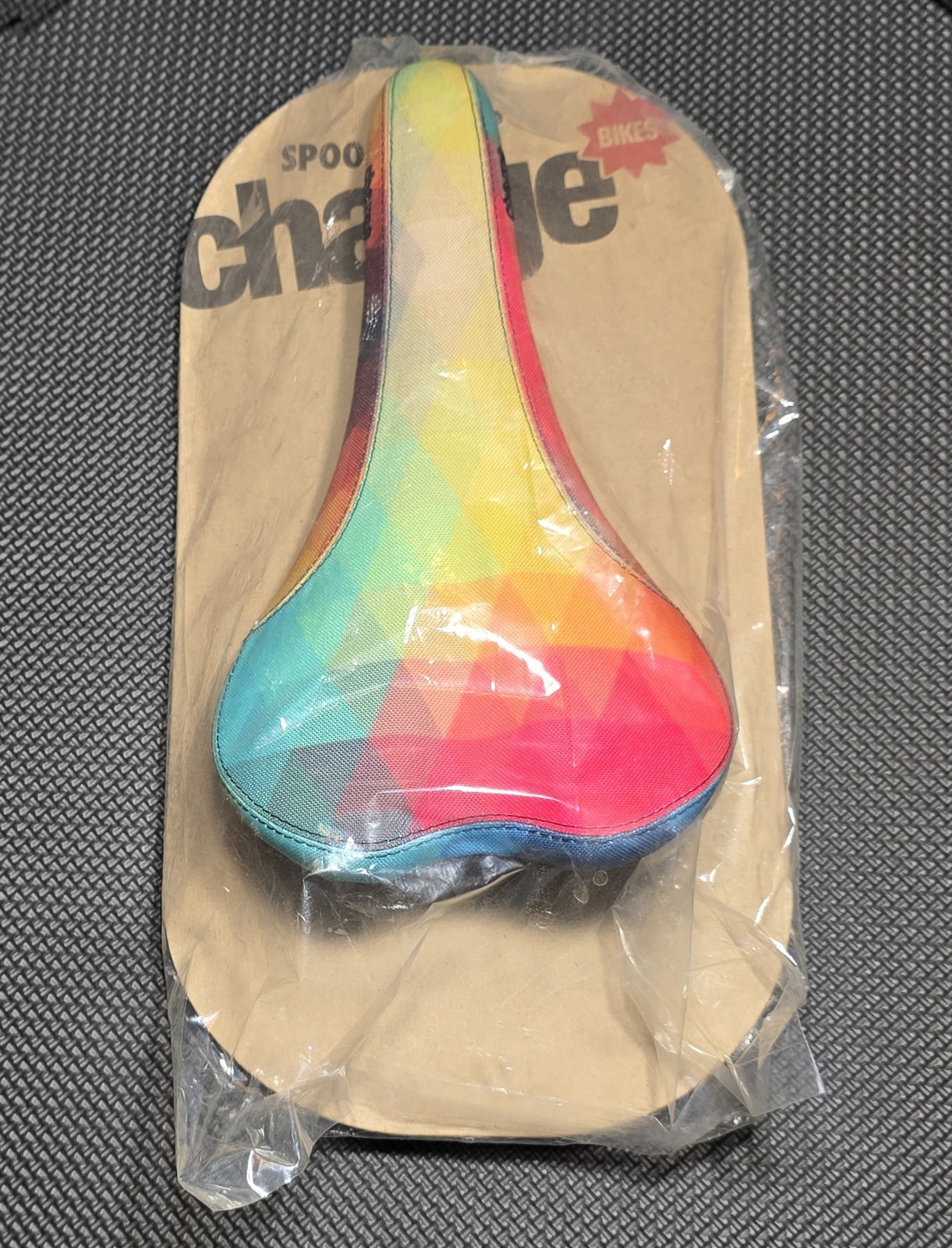 Charge Bikes Spoon saddle, CrMo – Geo (Rainbow) Colors (C)